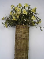 willow basket with daisies