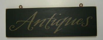 Antiques Green Sign