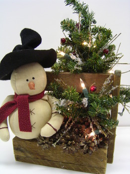 Snowman Arrangement In Box