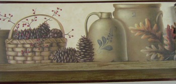 Stoneware And Pinecone Border