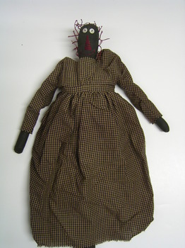 Black Folk Doll With Check