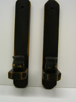 Black Wood Sconces