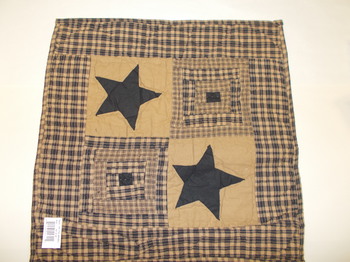 Black star quilt square