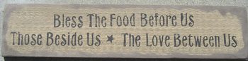 Bless The Food Sign