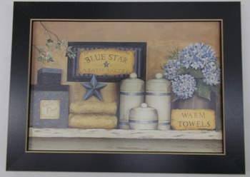 Blue star Bath print