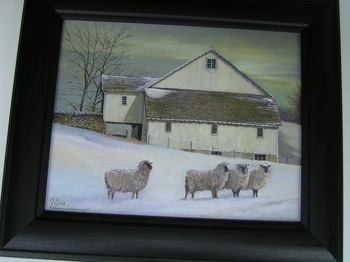 Sheep Barn In Snow