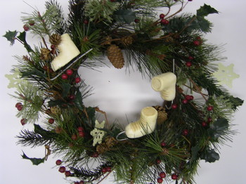 Large Ice Skate Wreath