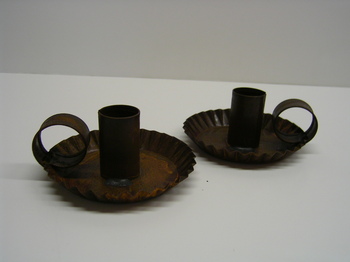 Rusty Tin Taper Holders