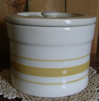 Lg Yellowware Canister