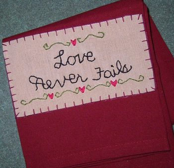 Love Never Fails Towel