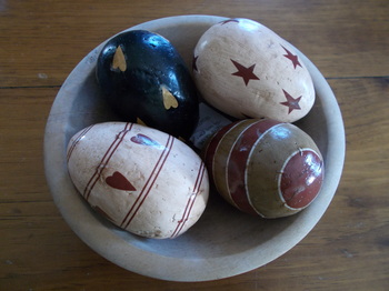  Prim Paper Mache Eggs