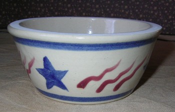 patriotic pottery bowl