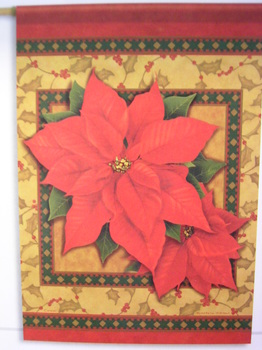 Poinsettia Garden Flag