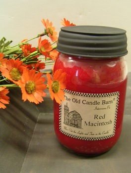 Red Macintosh Candle Jar