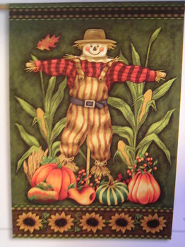 Sunflower Scarecrow Garden Flag