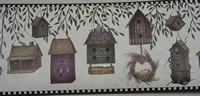 Country Birdhouse Border