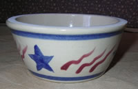 patriotic pottery bowl