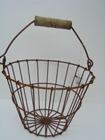 Rusty Wire Egg Basket