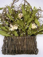 natural vine basket  florals