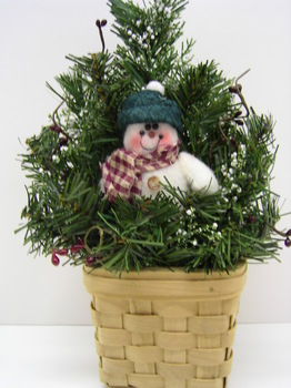 Snowman Wall Basket