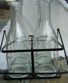 Milk Bottle Caddy With Bottles