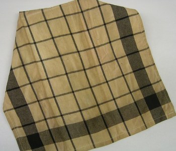 Black plaid teadyed towel