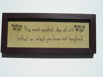 Stitched Sampler Wasted Day